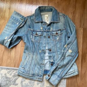 A&F / Ezra Fitch distressed denim jacket